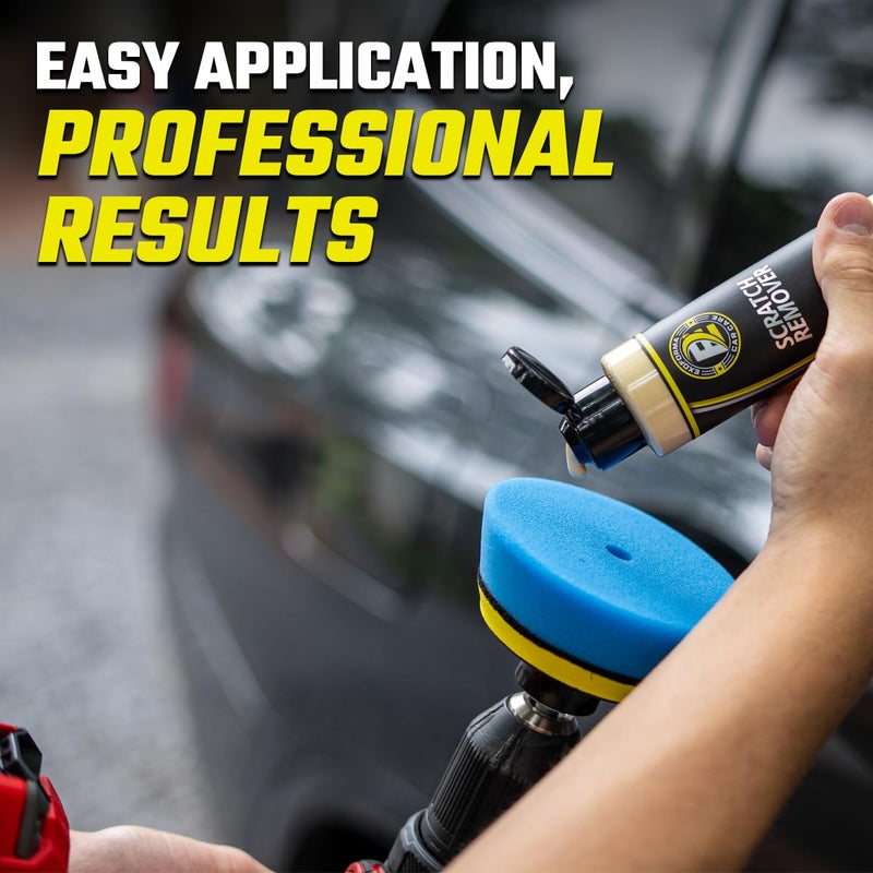 ExoForma Car Scratch Remover Kit for Scratches & Swirls - Paint Correction System with Drill Attachment, Polishing Pad & Microfiber Towel - Restores Color, Gloss, and Shine - for All Paint Finishes - Image 5